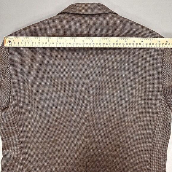 Pronto Uomo Blazer Men’s 40 Short Brown Preppy Business Casual Wool Silk Jacket - Picture 9 of 14
